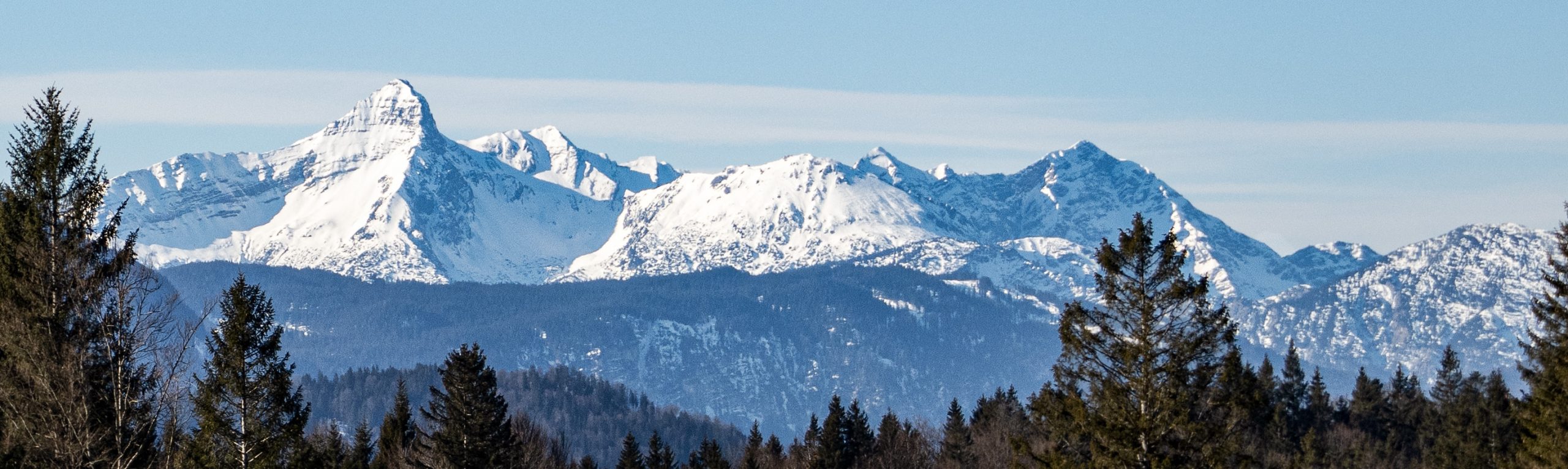Ammergauer Alpen: Winterpanorama mit Daniel-Massiv (08.02.25)
