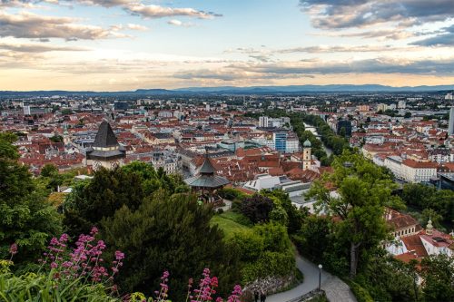 Graz_Schlossberg_Sonnenuntergang_1 Kopie